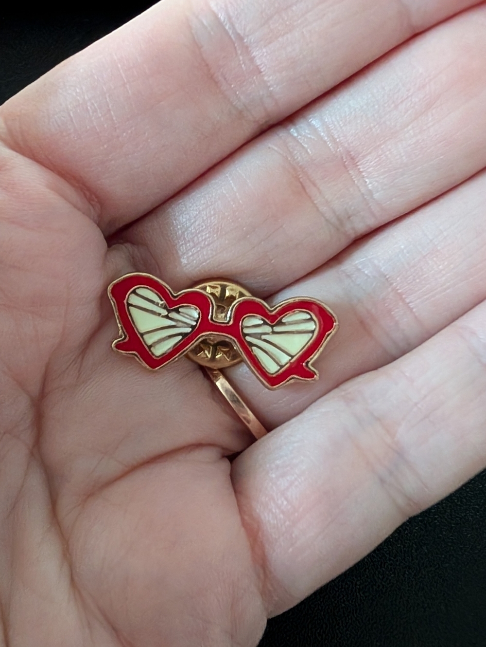 Heart Sunglasses Enamel Pin